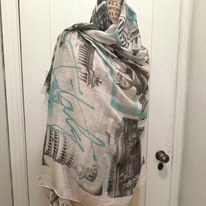 Romantic Italy print Shawl
